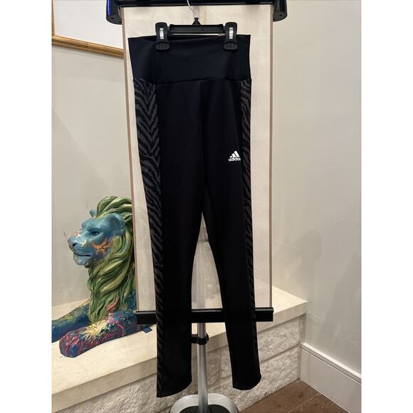 NWT Adidas [ XS ] Designed to Move High-Rise Sport Zebra 7/8 Tights #4975 - Picture 2 of 6